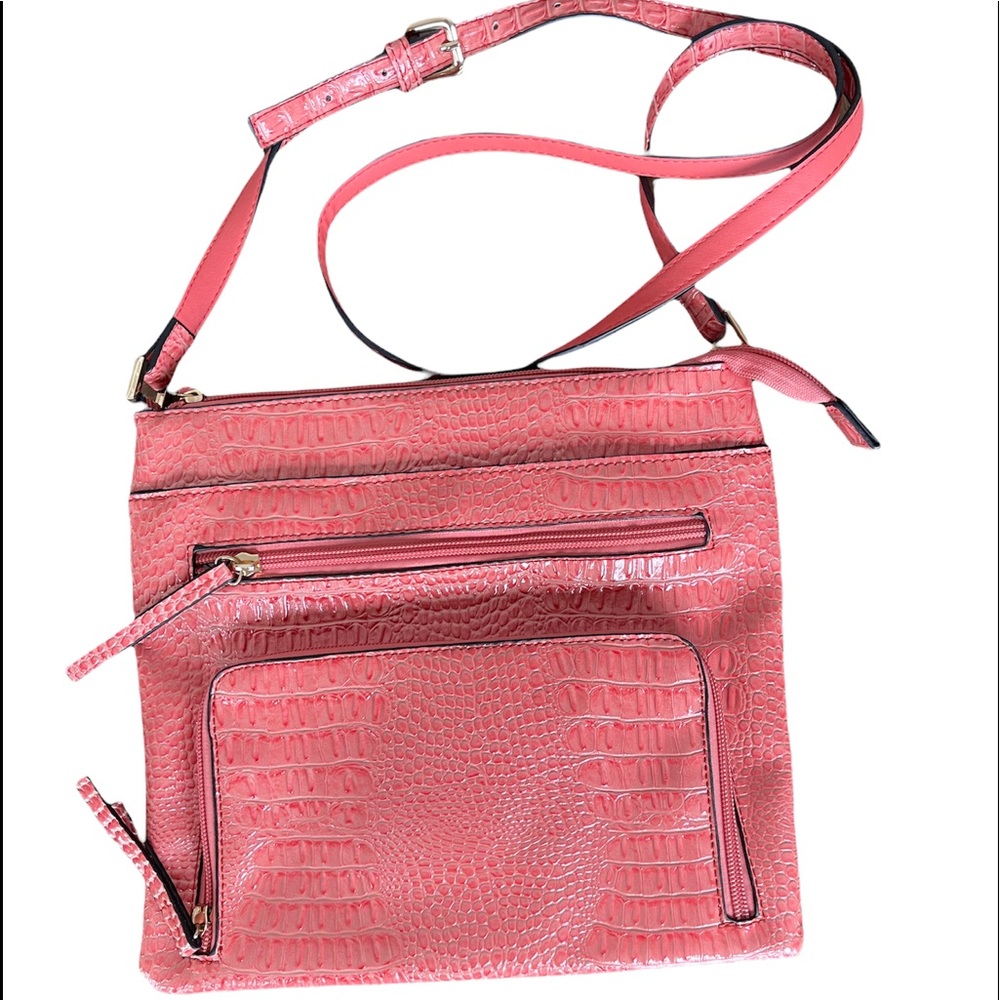 Crocodile Print Crossybody Purse